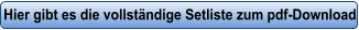 Hier gibt es die vollständige Setliste zum pdf-Download